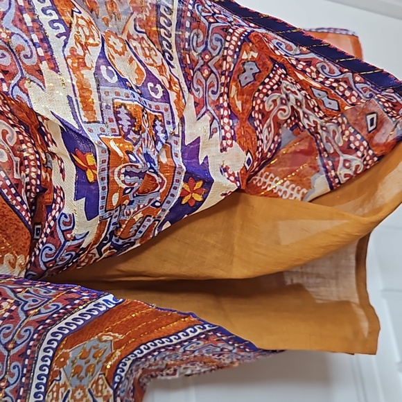 *NWT* RAGA Sunset Flutter Sleeve Metallic Dress - Picture 8 of 12